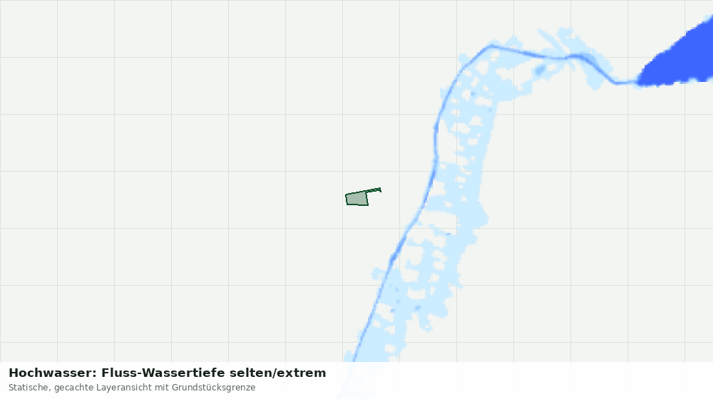 Statische Kartenansicht: Hochwasser: Fluss-Wassertiefe selten/extrem