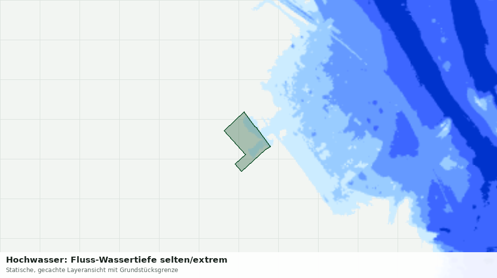 Statische Kartenansicht: Hochwasser: Fluss-Wassertiefe selten/extrem