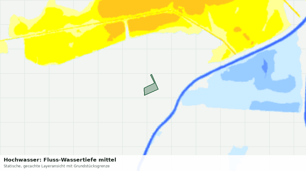 Statische Kartenansicht: Hochwasser: Fluss-Wassertiefe mittel