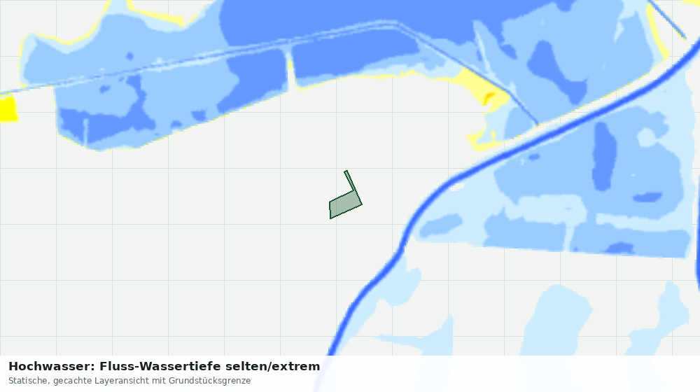 Statische Kartenansicht: Hochwasser: Fluss-Wassertiefe selten/extrem