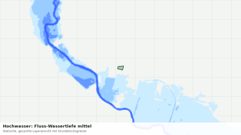 Statische Kartenansicht: Hochwasser: Fluss-Wassertiefe mittel