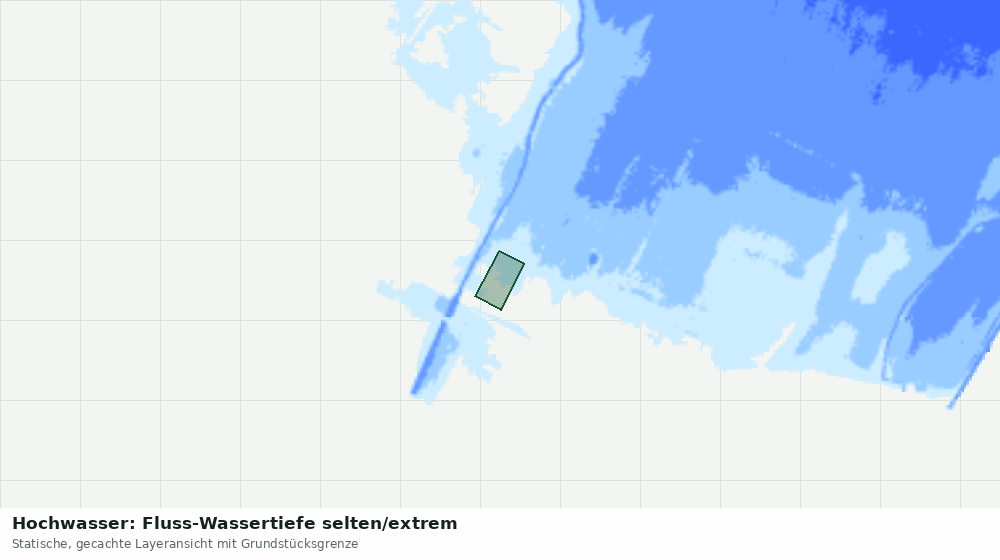 Statische Kartenansicht: Hochwasser: Fluss-Wassertiefe selten/extrem