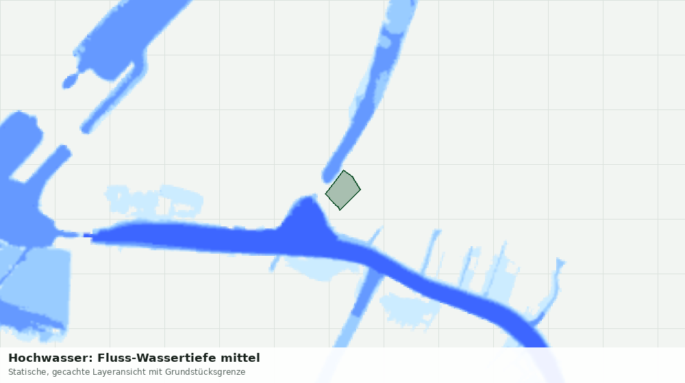 Statische Kartenansicht: Hochwasser: Fluss-Wassertiefe mittel