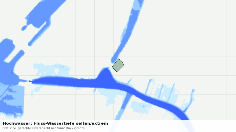 Statische Kartenansicht: Hochwasser: Fluss-Wassertiefe selten/extrem