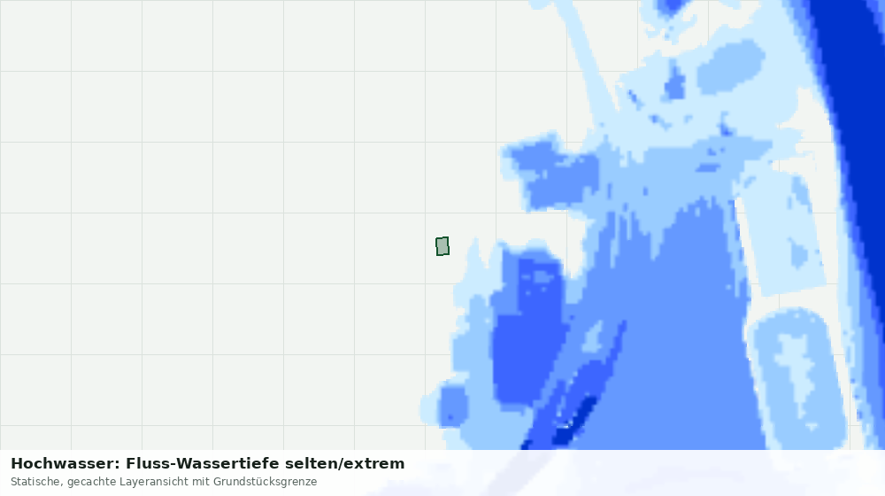 Statische Kartenansicht: Hochwasser: Fluss-Wassertiefe selten/extrem