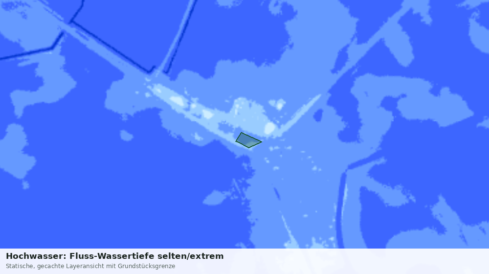 Statische Kartenansicht: Hochwasser: Fluss-Wassertiefe selten/extrem