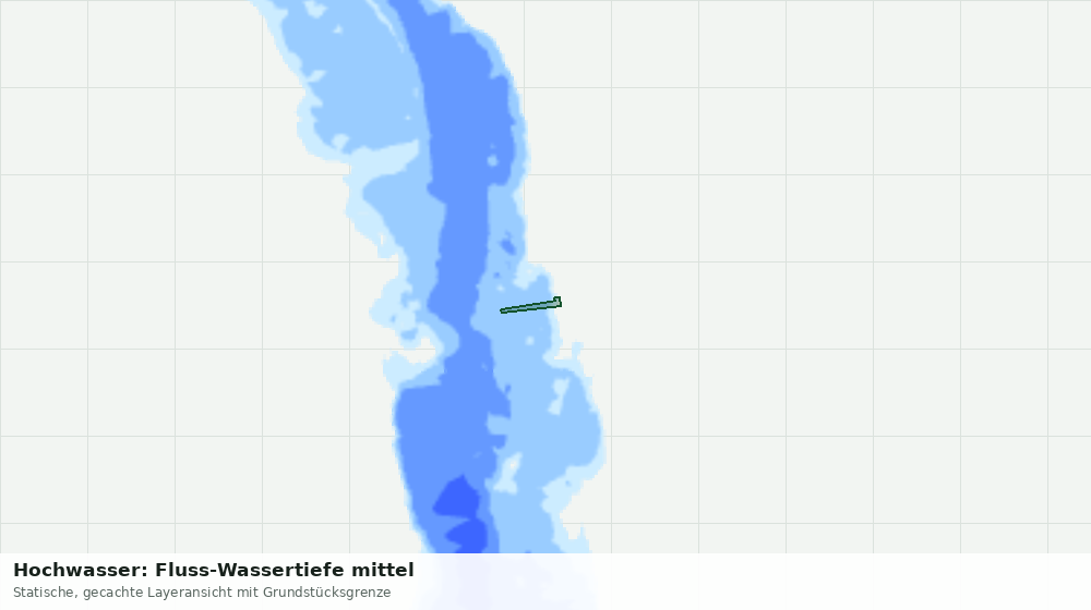 Statische Kartenansicht: Hochwasser: Fluss-Wassertiefe mittel