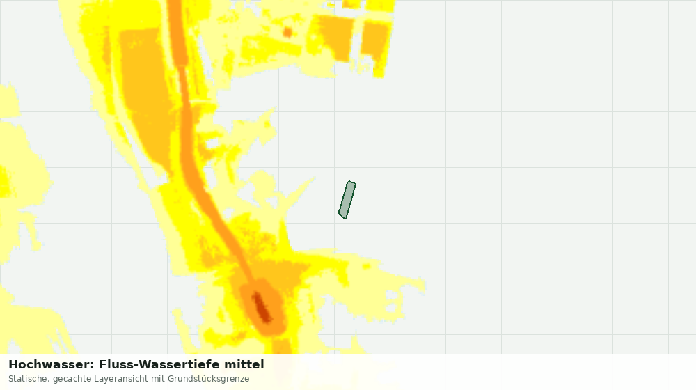 Statische Kartenansicht: Hochwasser: Fluss-Wassertiefe mittel