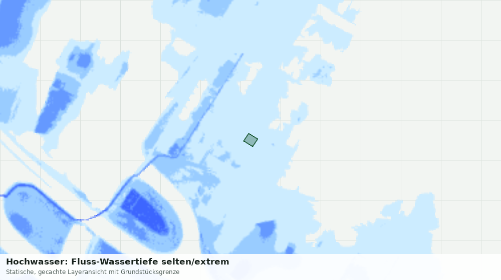 Statische Kartenansicht: Hochwasser: Fluss-Wassertiefe selten/extrem