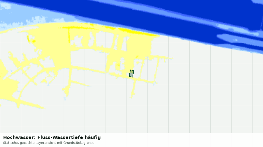 Statische Kartenansicht: Hochwasser: Fluss-Wassertiefe häufig