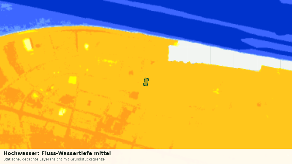 Statische Kartenansicht: Hochwasser: Fluss-Wassertiefe mittel