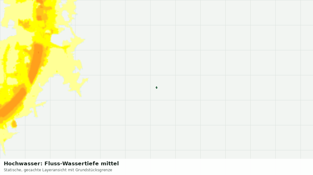 Statische Kartenansicht: Hochwasser: Fluss-Wassertiefe mittel