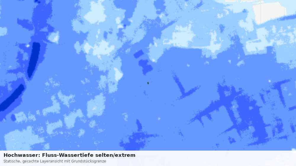 Statische Kartenansicht: Hochwasser: Fluss-Wassertiefe selten/extrem