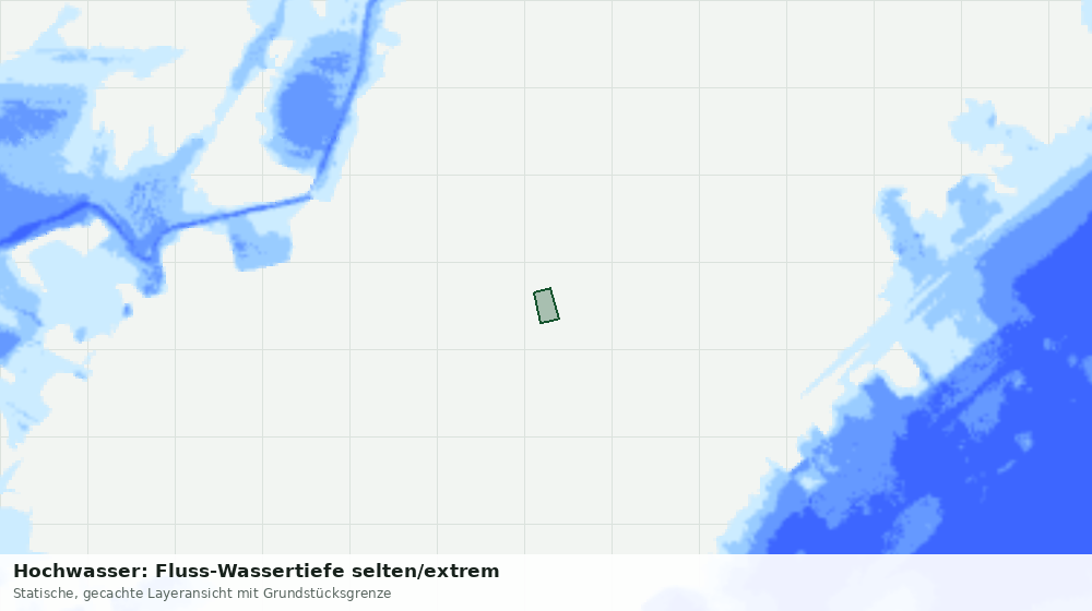 Statische Kartenansicht: Hochwasser: Fluss-Wassertiefe selten/extrem