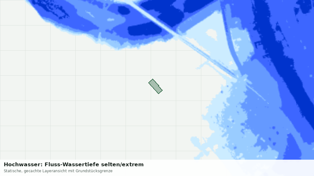 Statische Kartenansicht: Hochwasser: Fluss-Wassertiefe selten/extrem