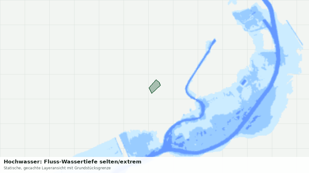 Statische Kartenansicht: Hochwasser: Fluss-Wassertiefe selten/extrem