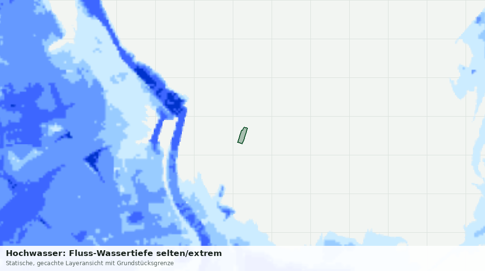 Statische Kartenansicht: Hochwasser: Fluss-Wassertiefe selten/extrem