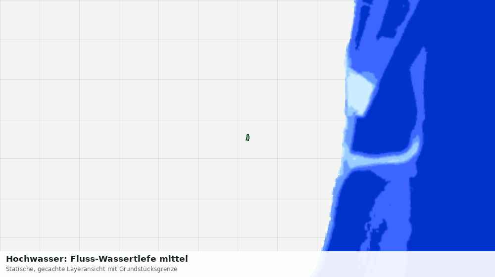 Statische Kartenansicht: Hochwasser: Fluss-Wassertiefe mittel