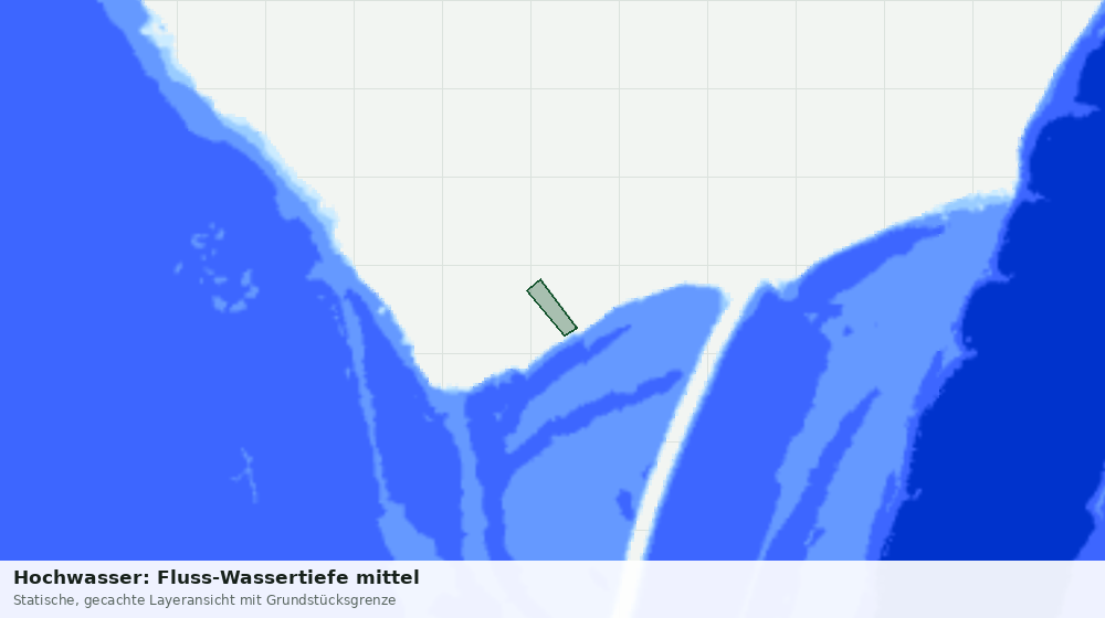 Statische Kartenansicht: Hochwasser: Fluss-Wassertiefe mittel