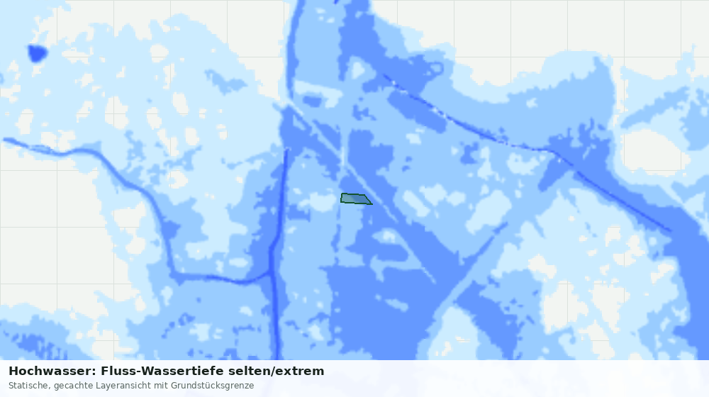 Statische Kartenansicht: Hochwasser: Fluss-Wassertiefe selten/extrem