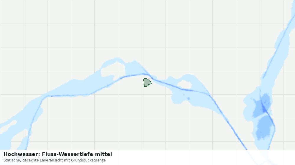 Statische Kartenansicht: Hochwasser: Fluss-Wassertiefe mittel