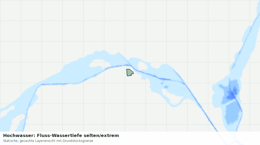 Statische Kartenansicht: Hochwasser: Fluss-Wassertiefe selten/extrem