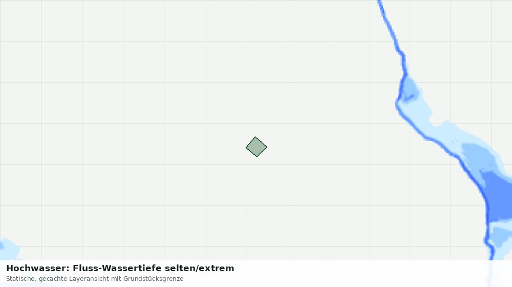 Statische Kartenansicht: Hochwasser: Fluss-Wassertiefe selten/extrem