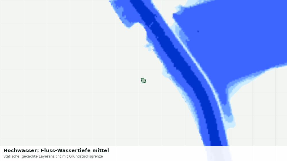 Statische Kartenansicht: Hochwasser: Fluss-Wassertiefe mittel