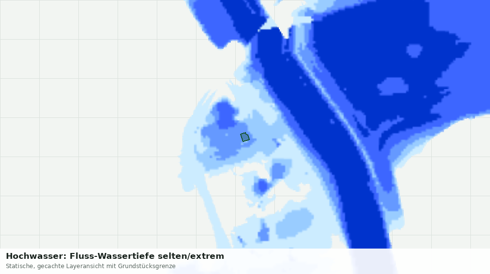 Statische Kartenansicht: Hochwasser: Fluss-Wassertiefe selten/extrem