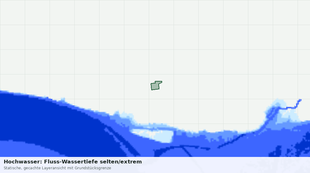 Statische Kartenansicht: Hochwasser: Fluss-Wassertiefe selten/extrem