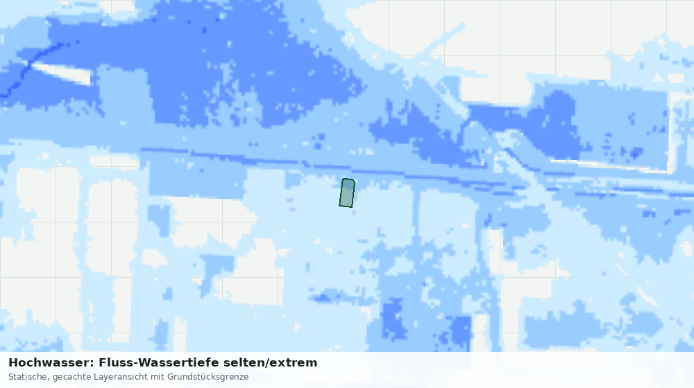 Statische Kartenansicht: Hochwasser: Fluss-Wassertiefe selten/extrem