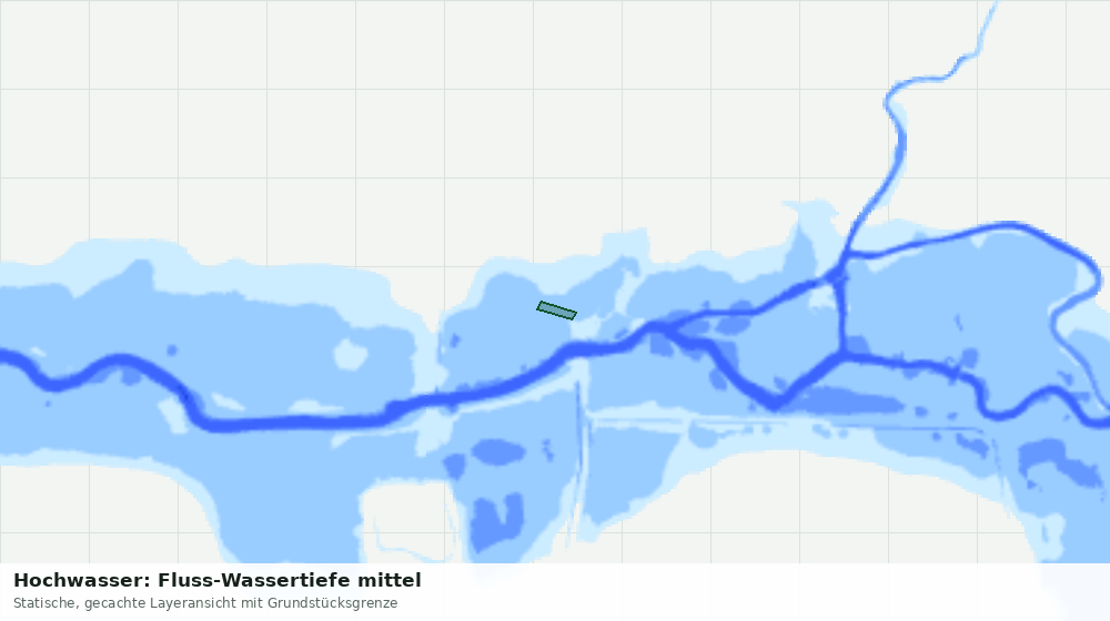 Statische Kartenansicht: Hochwasser: Fluss-Wassertiefe mittel