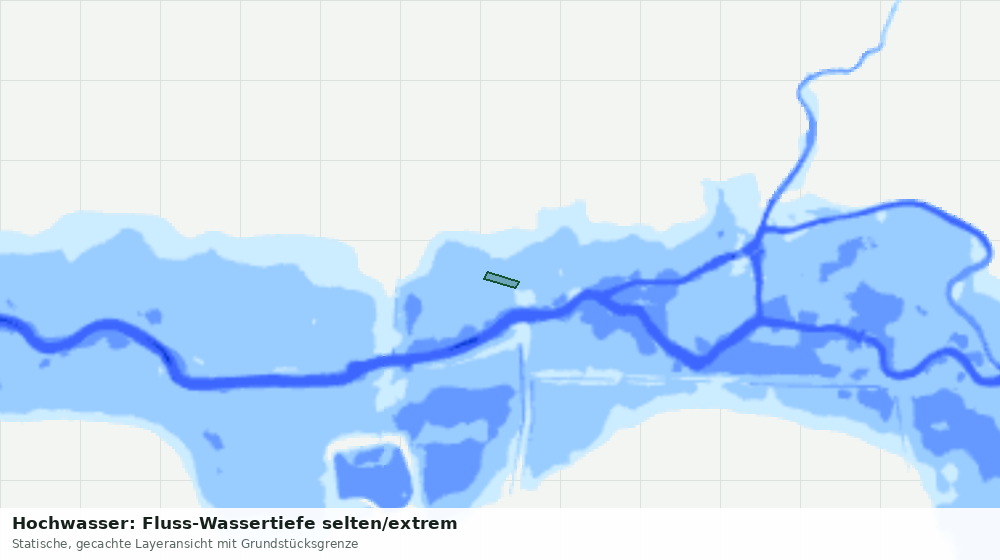 Statische Kartenansicht: Hochwasser: Fluss-Wassertiefe selten/extrem
