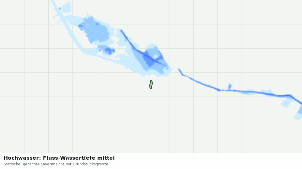 Statische Kartenansicht: Hochwasser: Fluss-Wassertiefe mittel