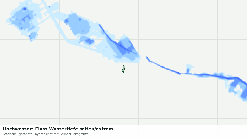 Statische Kartenansicht: Hochwasser: Fluss-Wassertiefe selten/extrem