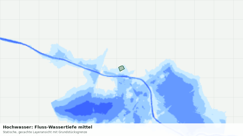 Statische Kartenansicht: Hochwasser: Fluss-Wassertiefe mittel