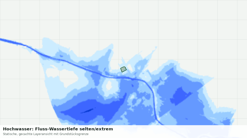 Statische Kartenansicht: Hochwasser: Fluss-Wassertiefe selten/extrem
