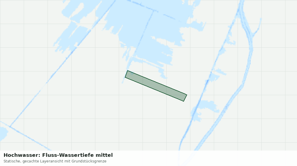 Statische Kartenansicht: Hochwasser: Fluss-Wassertiefe mittel