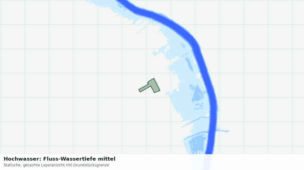 Statische Kartenansicht: Hochwasser: Fluss-Wassertiefe mittel