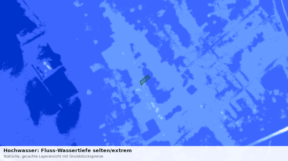 Statische Kartenansicht: Hochwasser: Fluss-Wassertiefe selten/extrem