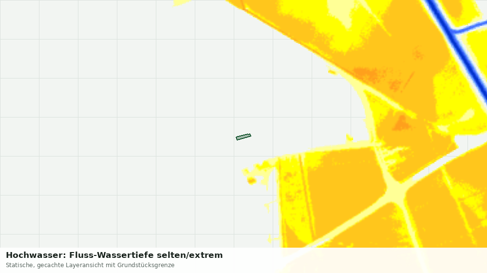 Statische Kartenansicht: Hochwasser: Fluss-Wassertiefe selten/extrem