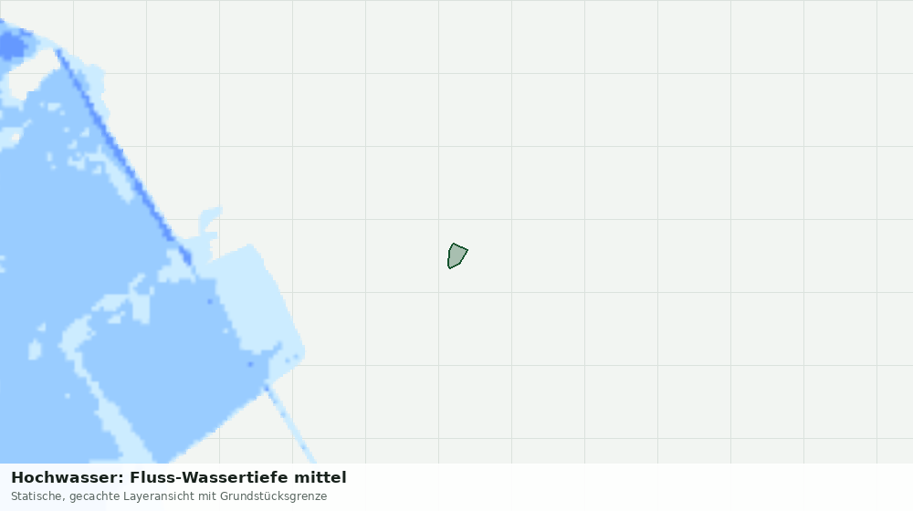 Statische Kartenansicht: Hochwasser: Fluss-Wassertiefe mittel