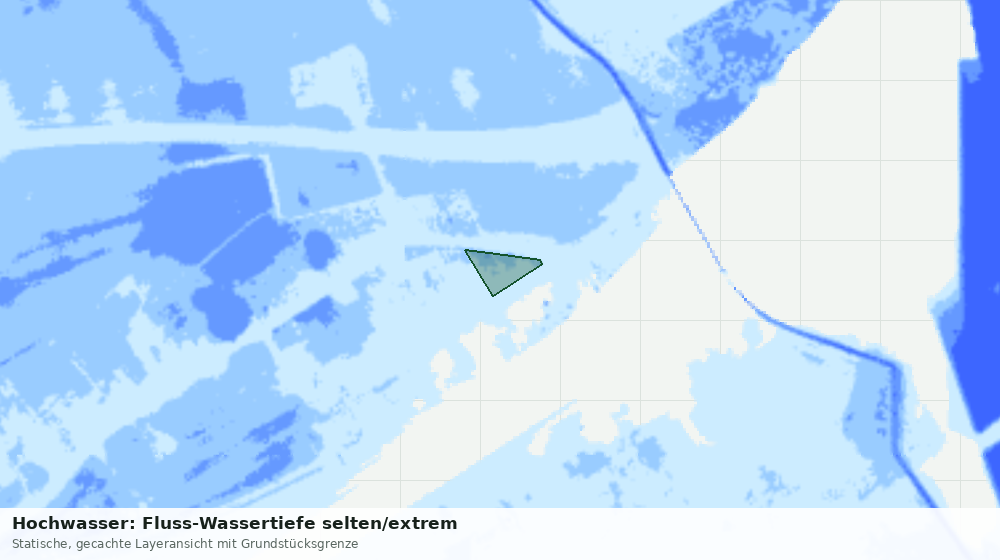 Statische Kartenansicht: Hochwasser: Fluss-Wassertiefe selten/extrem