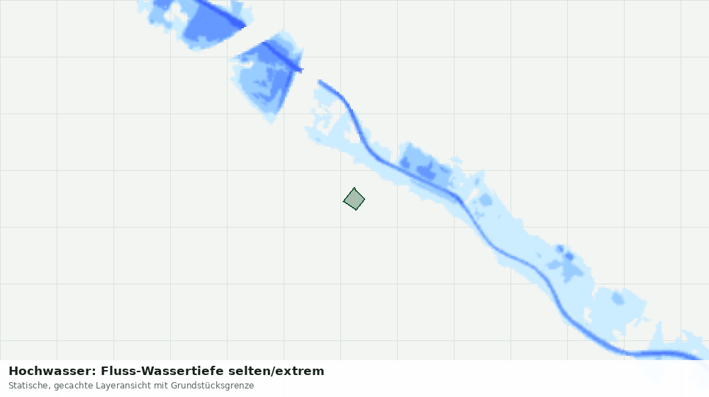 Statische Kartenansicht: Hochwasser: Fluss-Wassertiefe selten/extrem