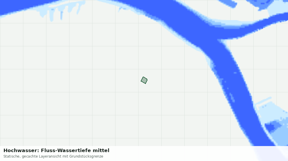 Statische Kartenansicht: Hochwasser: Fluss-Wassertiefe mittel