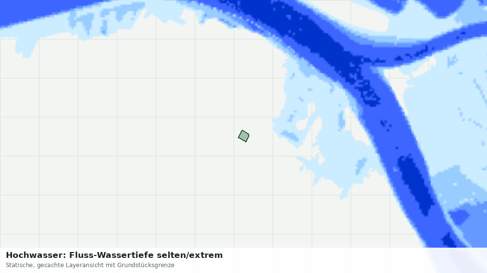 Statische Kartenansicht: Hochwasser: Fluss-Wassertiefe selten/extrem