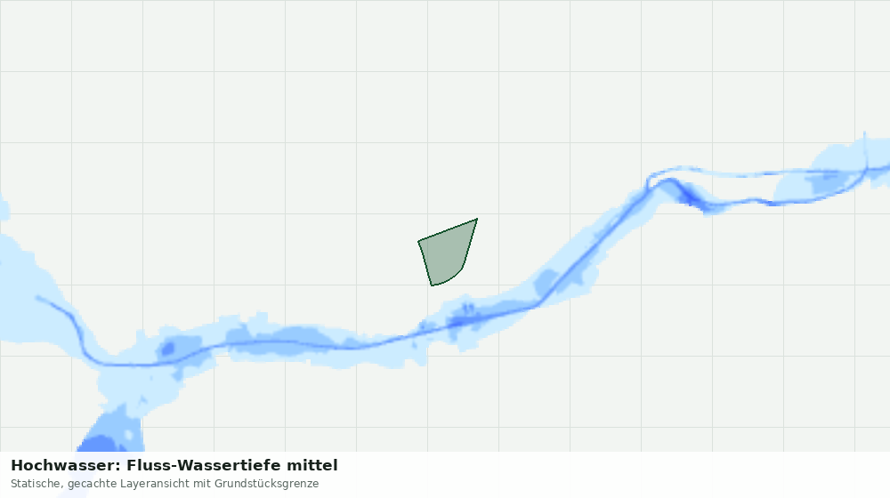 Statische Kartenansicht: Hochwasser: Fluss-Wassertiefe mittel