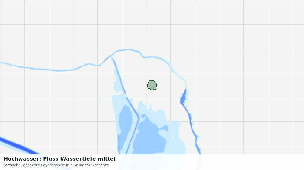 Statische Kartenansicht: Hochwasser: Fluss-Wassertiefe mittel
