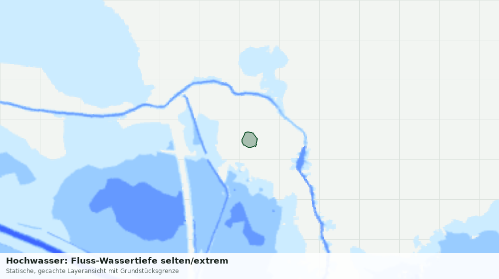 Statische Kartenansicht: Hochwasser: Fluss-Wassertiefe selten/extrem