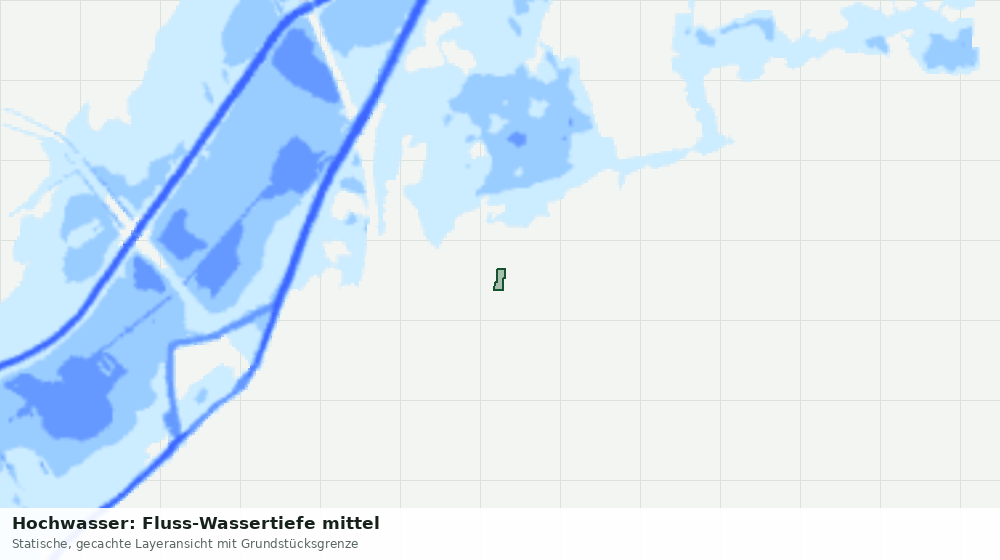 Statische Kartenansicht: Hochwasser: Fluss-Wassertiefe mittel
